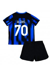 Fotbalové Dres Inter Milan Alexis Sanchez #70 Dětské Domácí Oblečení 2023-24 Krátký Rukáv (+ trenýrky)